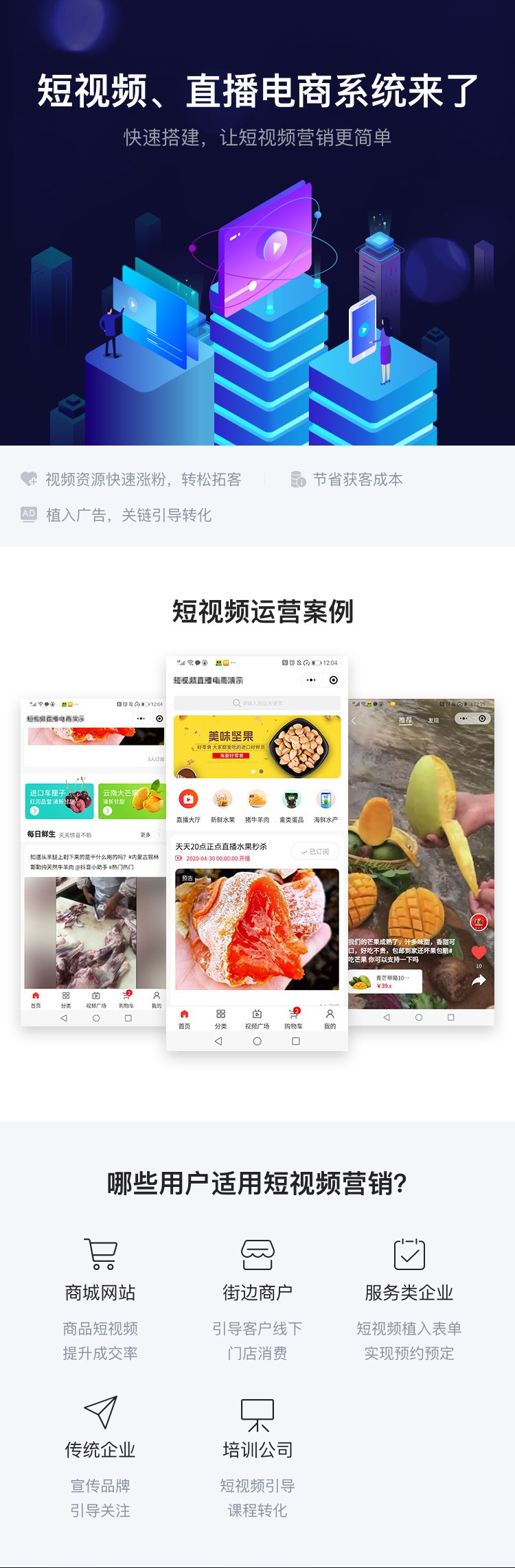 短視頻、直播電商系統(tǒng)